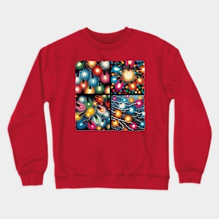 Luminous Lines: Pop Art's Twinkling Tapestry - Christmas Lights Crewneck Sweatshirt